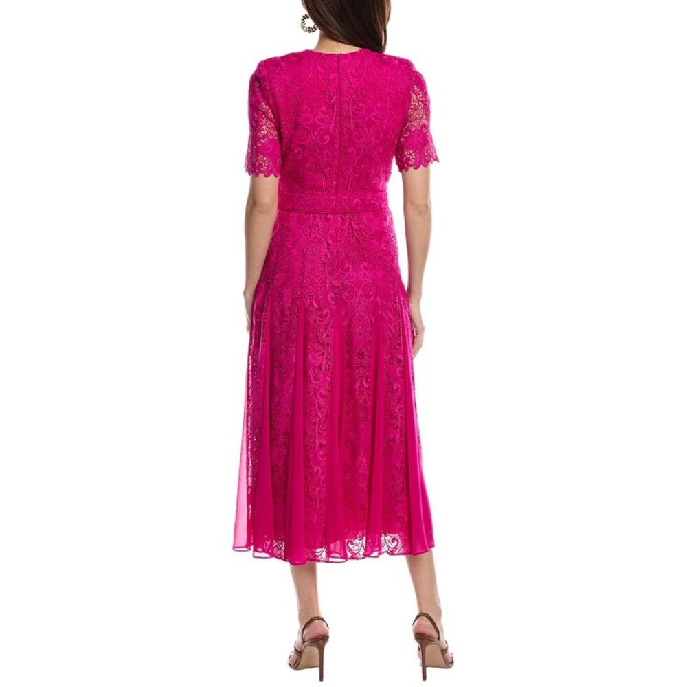 Badgley Mischka Womens  Lace A-Line Dress, Pink - Picture 2 of 3